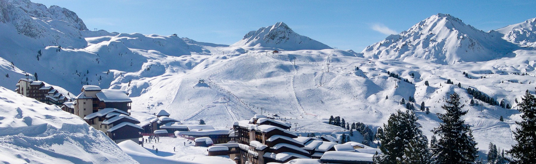 Winter landschap La Plagne