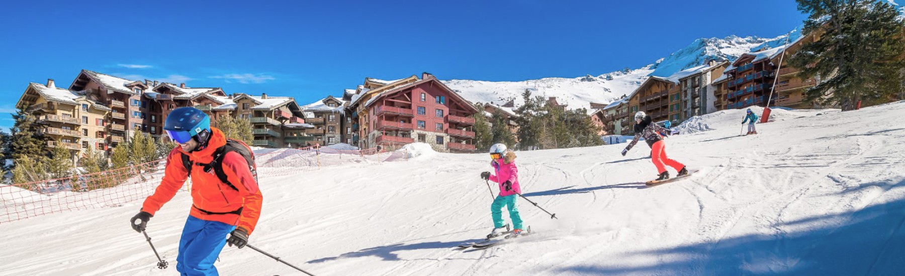 Skiers in actie